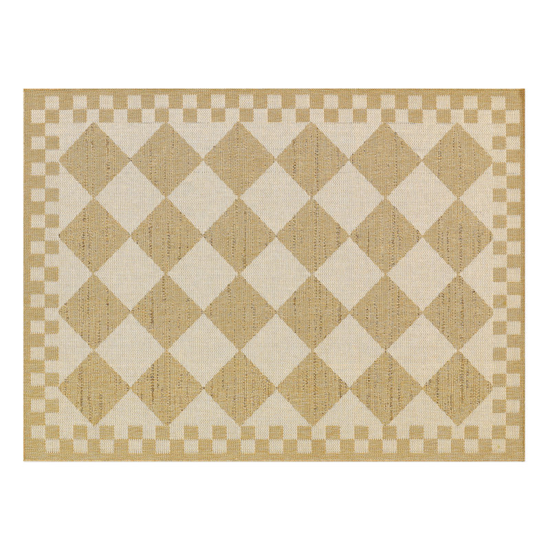 White Diamond Indoor/Outdoor Rug, Rectangle 5' x 8'