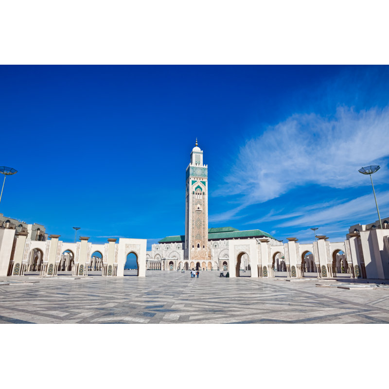 Hassan II Mosque Casablanca by Jasminam - Wrapped Canvas Print, 81cm H x 122cm W x 3.8cm D