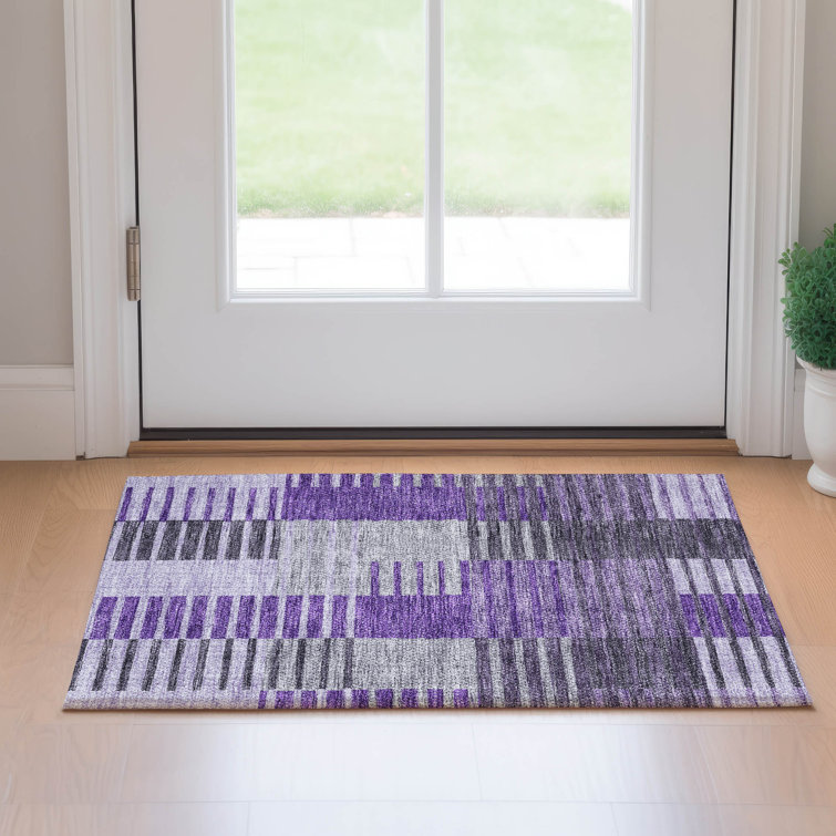 Tapis mauve de qualité supérieure lavable à la machine Prisco