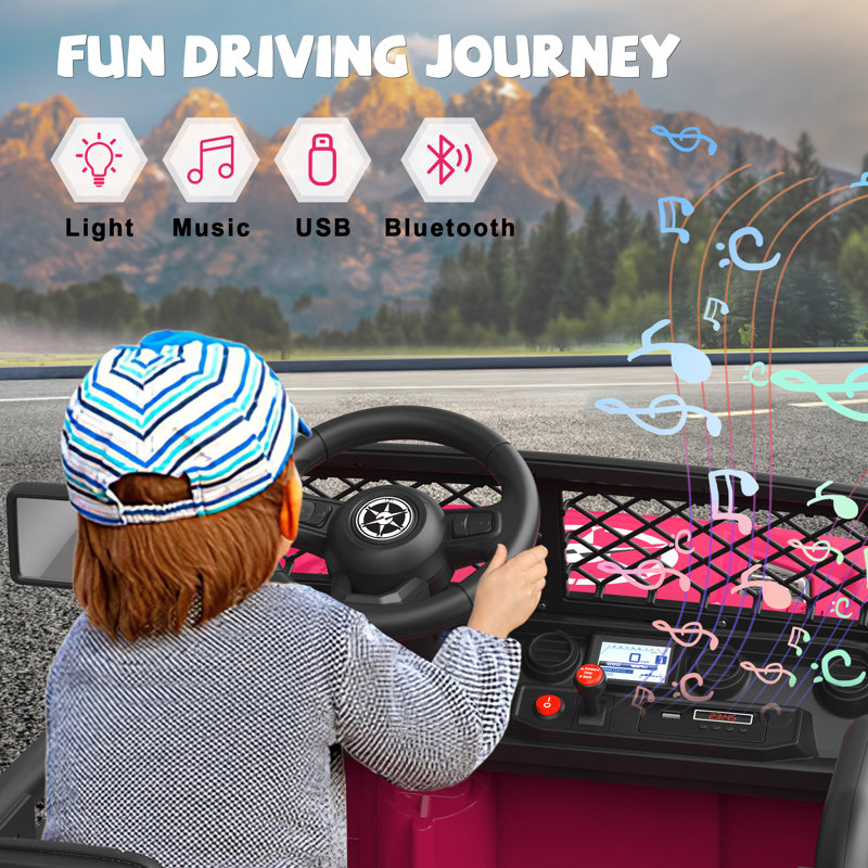 Pink 24V Ride-On Truck with Remote Control