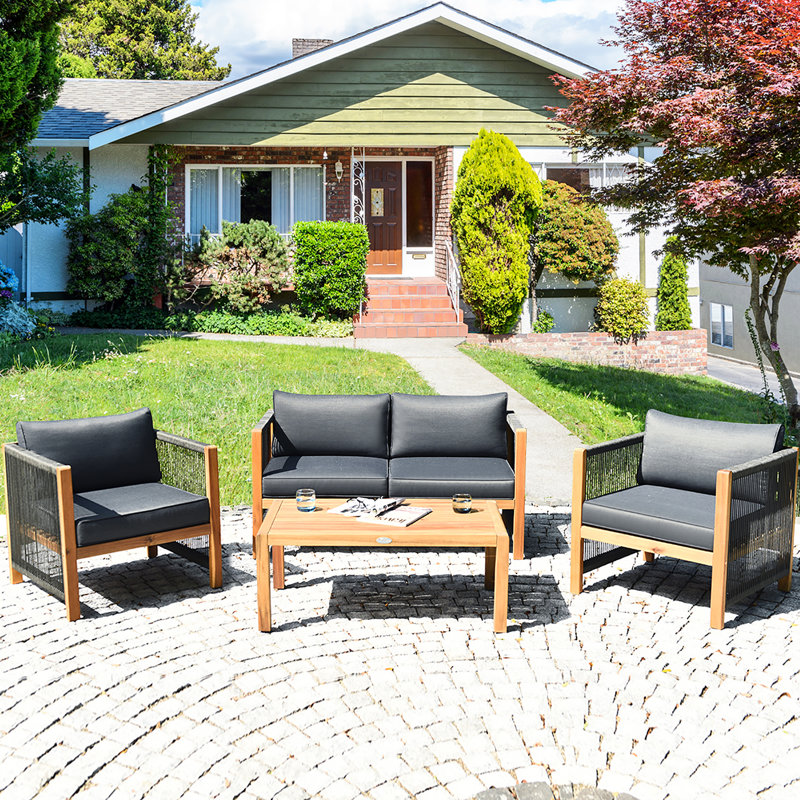 Acacia 8 - Person Patio Conversation Set with Cushions