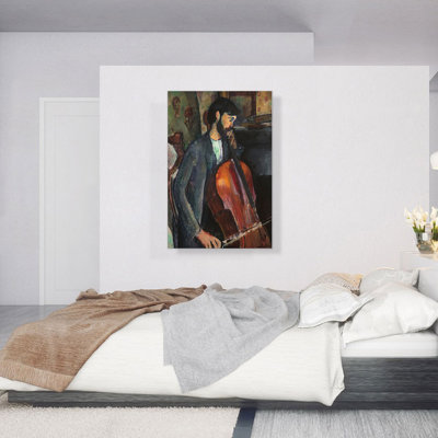 «The Cellist 1909» par Amedeo Modigliani, reproduction d'art sur toile tendue