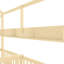 Lit plateforme simple au-dessus de la maison, naturel, avec tablettes, bois massif, pour la chambre commune des frères et sœurs, couleur naturelle double, conception enfantine, support solide, tiroirs de rangement