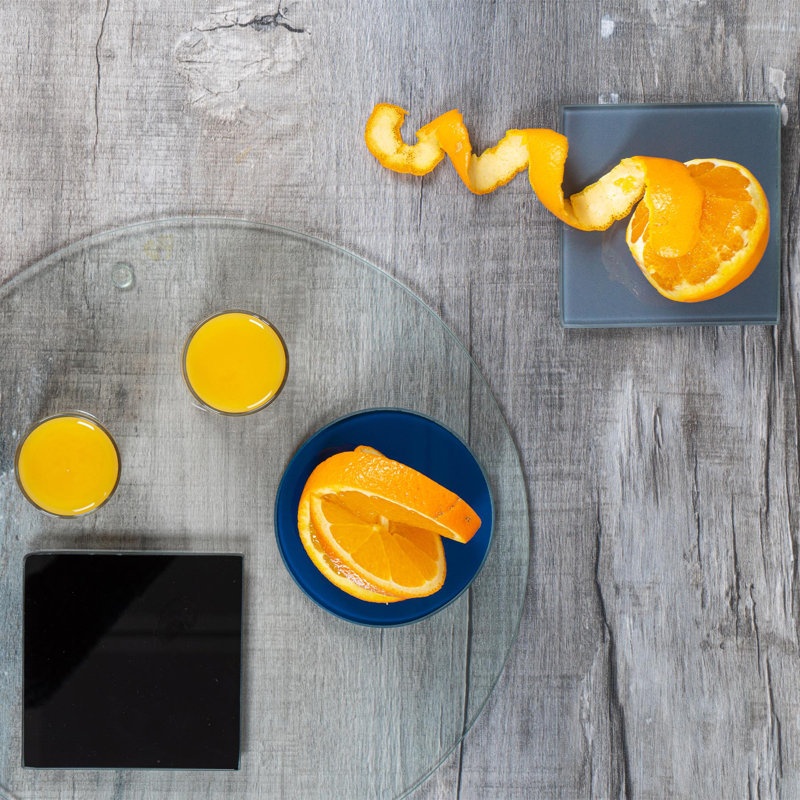 Glass Round 6 Piece Coaster Set