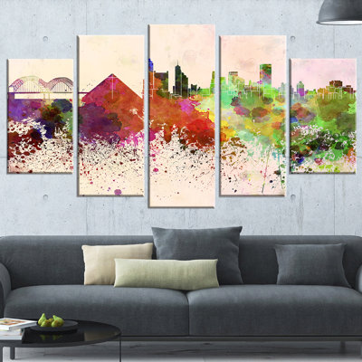 " Memphis Skyline " 5 - Pieces