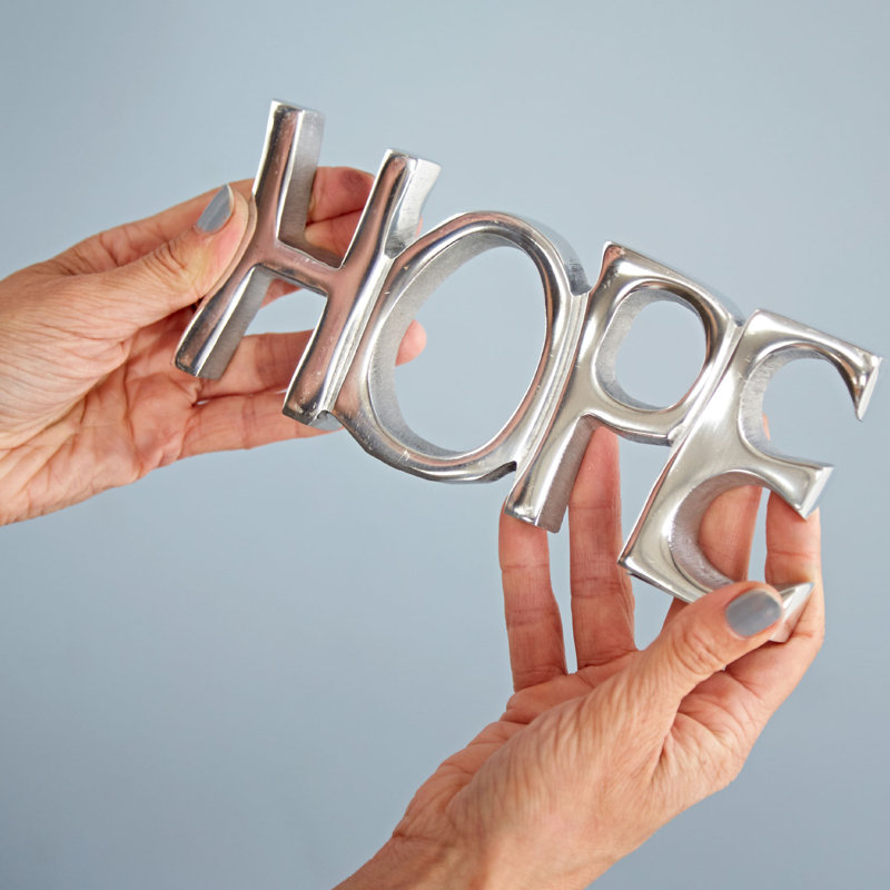Recycled Metal Hope Sign
