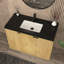 Meuble-lavabo autoportant 41,7 po Monterey + lavabo en acrylique noir renforcé (portes à droite)-1403972492