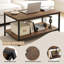 Table basse industrielle avec tablette de rangement pour le salon-251833043