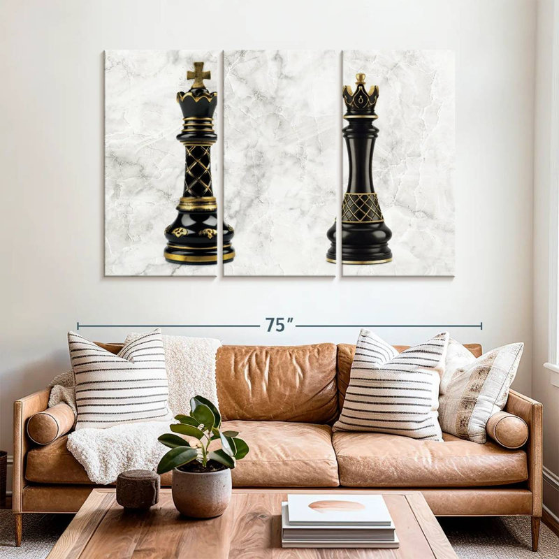 Senne Chess Royalties, 42" H x 65" W