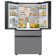 Samsung 23 cu. ft. Bespoke Counter Depth 4-Door French Door Refrigerator with Inner Beverage Center in Stainless Steel