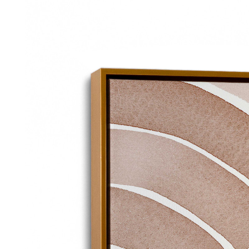 Braided Earth v2 Print on Rolled Canvas, Polished Gold Floater Framed, 32.75" H x 32.75" W x 1.75" D