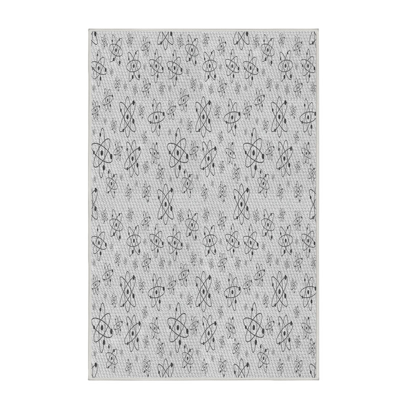 Tapis gris / noir Power Loom, Rectangle 8 pi x 12 pi