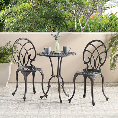 CHARLESTON 3PC CAST BISTRO SET