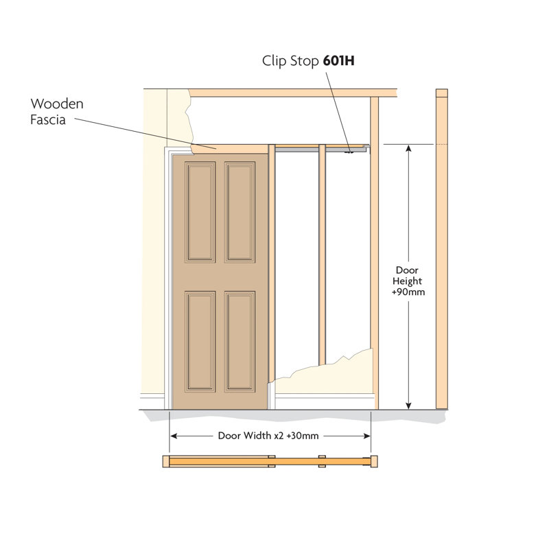 Wojciech Veneer Pocket Doors Unfinished, 198.1cm H x 57.3cm W x 35cm D