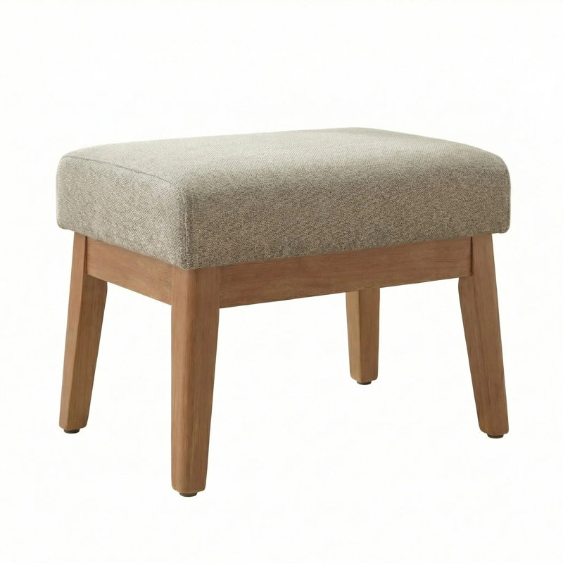  Herrot Modern Upholstered 20" W Ottoman, Khaki