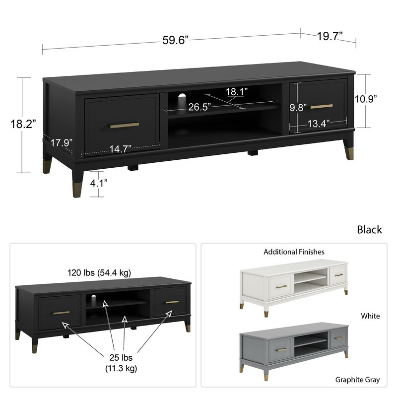 Cosmoliving By Cosmopolitan Westerleigh 59.61'' Media Console & Reviews 