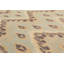 Tapis de zone en laine beige/gris 6 pi x 9 pi one-of-kind à la main noué la Hobson