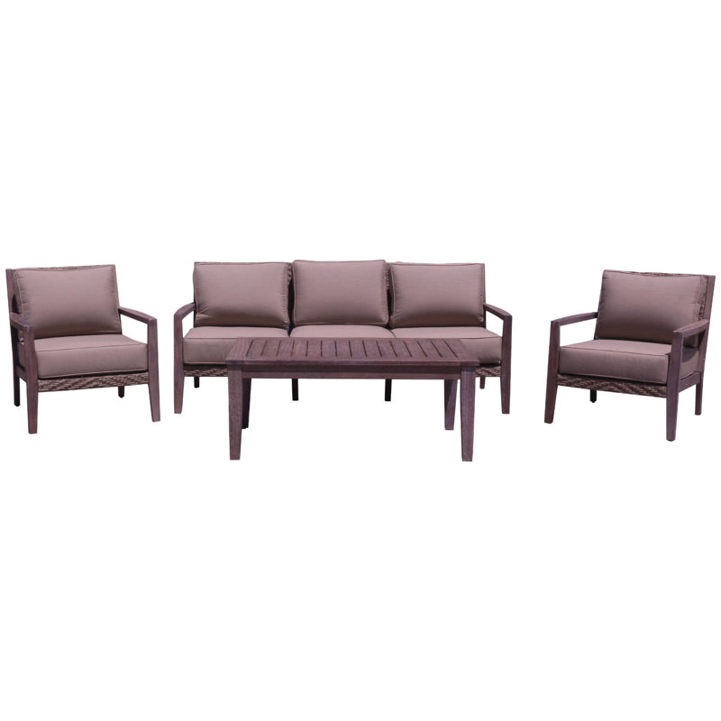 Ensemble de conversation avec canapé Sunbrella 4 pièces Loux