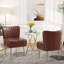 Chaise d'appoint d'appoint avec pieds dorés-1615941530