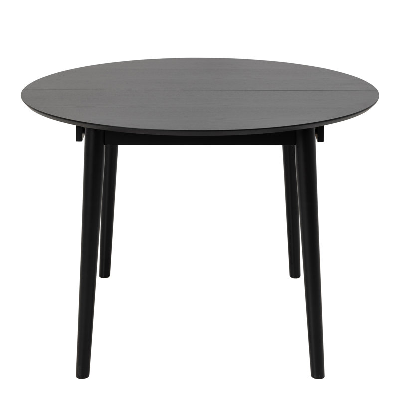 McGuffey Extendable Round Dining Table, Black