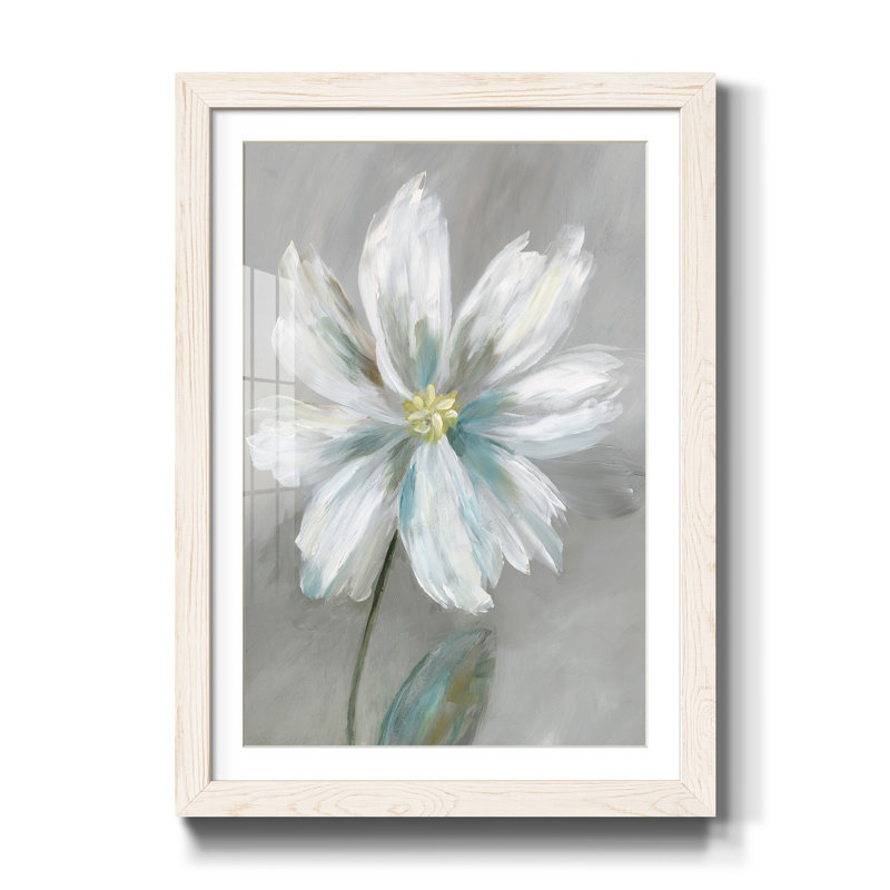 Simple Flower I - cadre photo, reproduction d'art sur papier, H 44 po x l 31 po x P 1 po, Blanc