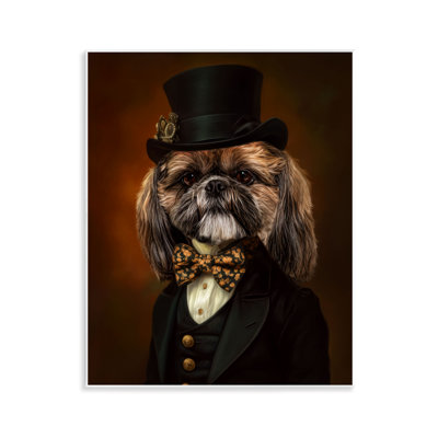 «Aristocratic Pup Portrait», plaque murale par Kelley Parker