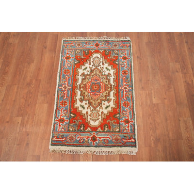 Wool Geometric Traditional Foyer Rug 2x3