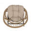 Ensemble de 2 chaises de salle à manger élégantes en osier Boho avec structure en métal et coussins résistants à l'eau pour l'extérieur