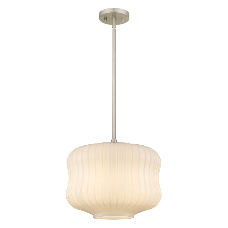 Cara 1-Light Brushed Nickel Pendant Light, Brushed Nickel