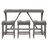Bar Table Set with Power Outlet, Bar Table and Chairs Set, 4 Piece Dining Table Set, Industrial Breakfast Table Set