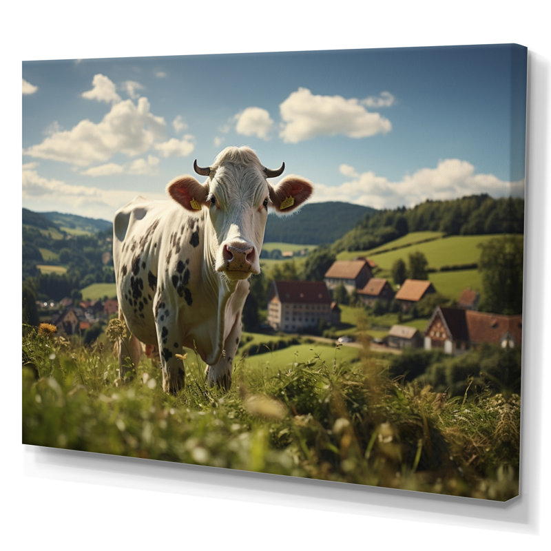 Vache de Tsiskwa en Allemagne II - impression, H 30 po x l 40 po, Toile tendue