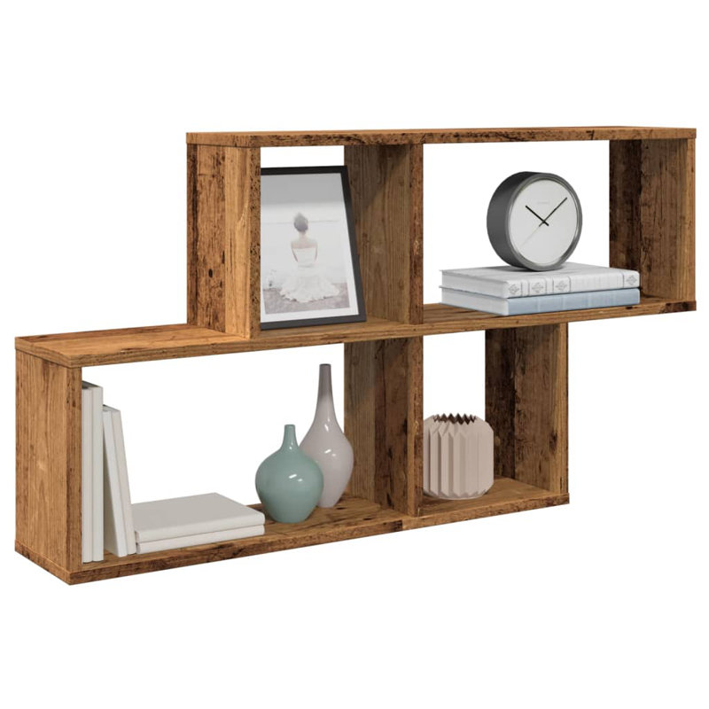 Aydeen 4 Piece Accent Shelf, Old Wood