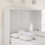 Lit escamotable à armoire murale de style commode, peu encombrant, sans sommier tapissier-1240098433-1240098436