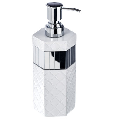 Quilted Mirror Soap / Lotion Dispenser
