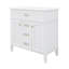 Meuble-lavabo 36 po avec lavabo, tiroir supérieur rabattable et 2 tiroirs de rangement-465961809