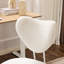 Chaise ergonomique pour le bureau, beige, soutien lombaire, coussin à hauteur réglable, tissu court, base en bois de peuplier, rembourrage en mousse, métal et fabrication, mouvement à 360 °, chaise de bureau de conception moderne,