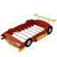 Lit plateforme excitant en forme de voiture de course avec roulettes, offrant un design unique et une expérience de sommeil confortable pour la décoration de la chambre à coucher-1854950653