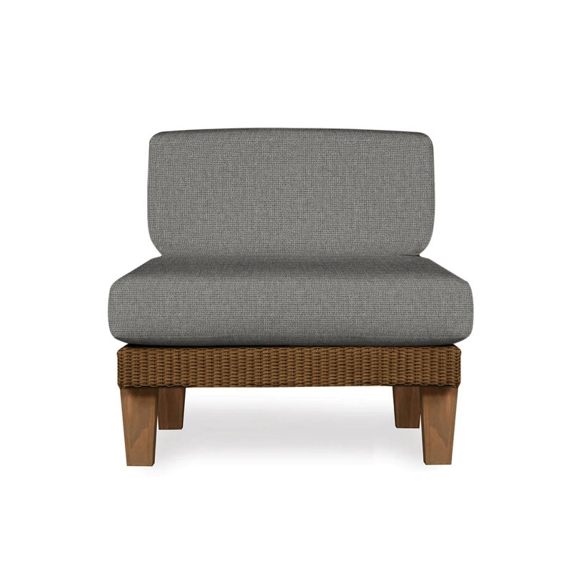 Catalina Outdoor Teak Lounge Chair, Beach Natural, Bark