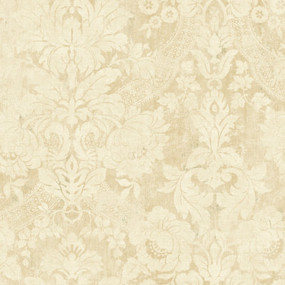 Seabrook Designs Garfield Acanthus Damask Unpasted Wallpaper