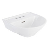 17" Lanken White Porcelain Specialty Wall Mount Bathroom Sink with Overflow
