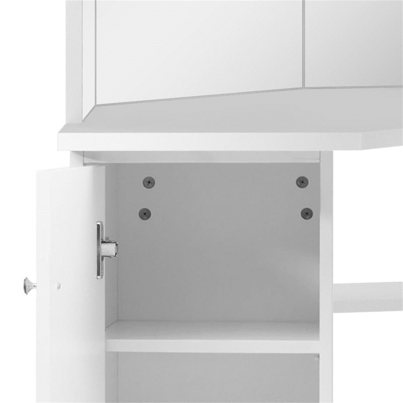 Dressing Table with Mirror, White