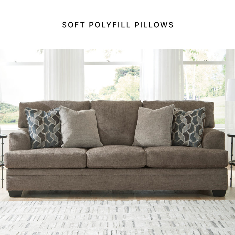 Canapé Fiarvale, Polyester à 100 % de couleur brune