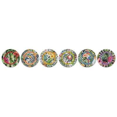 Excelsa set 6 charger plates Tropical Chic plastic 33x1,5x33 cm