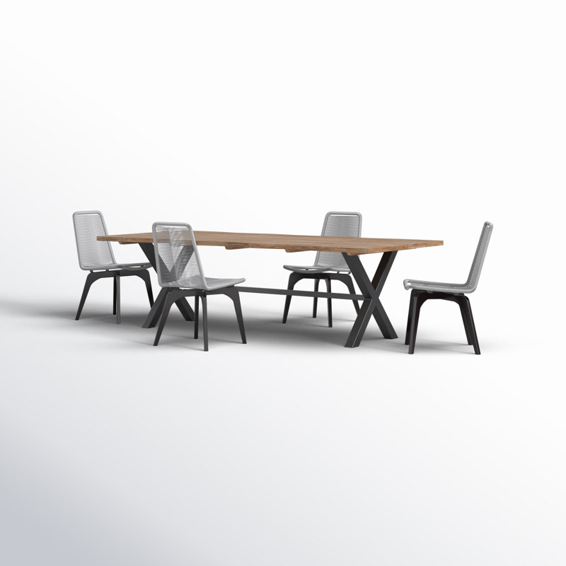 Naples 94.5'' Rectangular Outdoor Dining Set, 4