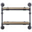 Tablette murale 4 niveaux chêne et sable noir-386449195