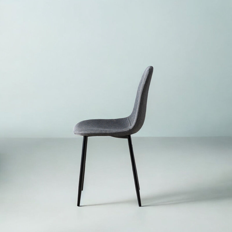 Chaise d'appoint en tissu Kressida, gris