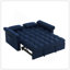 Canapé-lit avec causeuse Loveseat, dossier réglable bleu