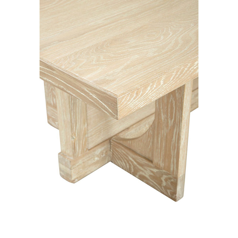 Large table de salle à manger en chêne blanchi 94 po Vienne