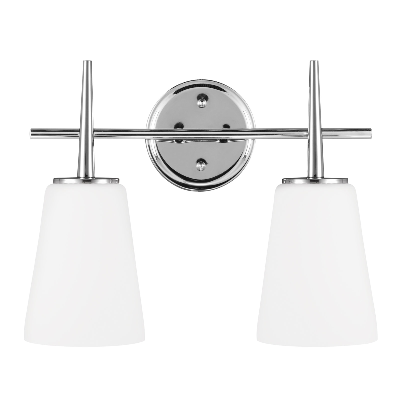 Erlandson 2 Light Dimmable Vanity Light, Chrome, 100W A19 Medium