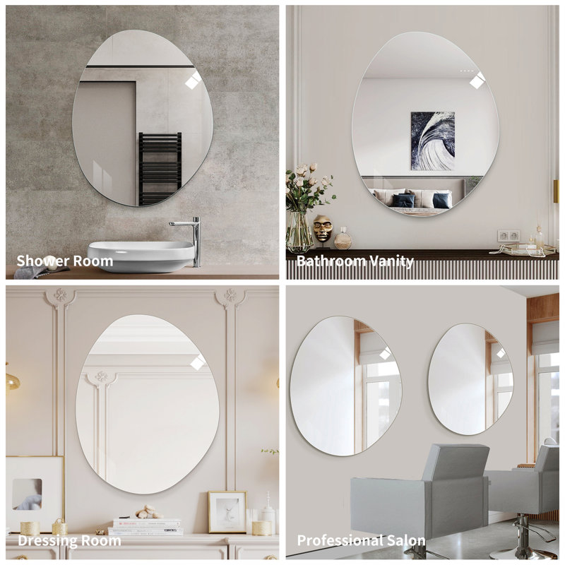 Asymmetrical Bathroom Wall Mirror